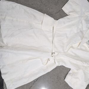 4SI3NNA White Short-Sleeve Long Shirt/Mini Dress